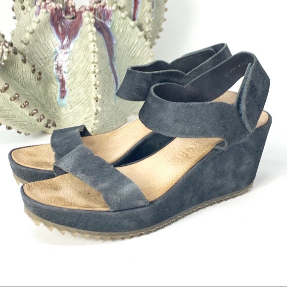 Pedro Garcia Shoes - Peidro Garcia Blue Suede Was edge Sandals Fiona